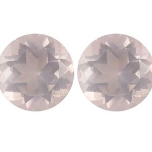 1.55 ctw Round Cut Rose Quartz Loose Gemstone (Set Of 2) (6 mm)